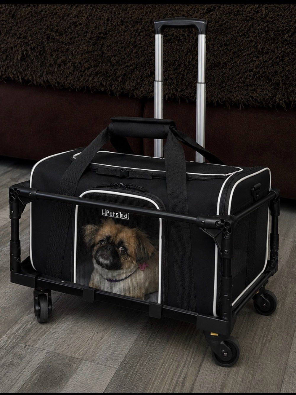 Petskd Rolling Pet Carrier – Expandable, Airline Approved
